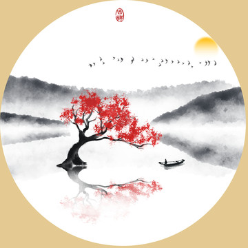 新中式寫意水墨畫