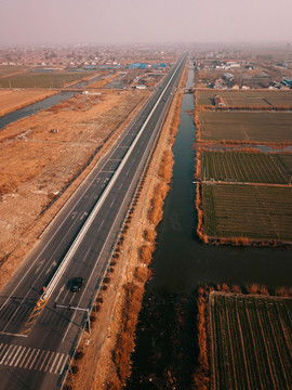 航拍乡村公路