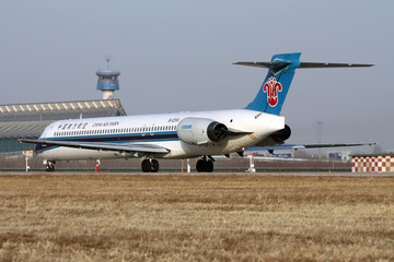 飞机 准备起飞 中国南方航空