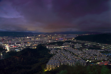 肇庆城市风光夜景