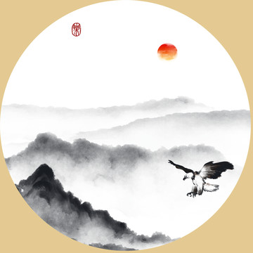 新中式寫意水墨畫