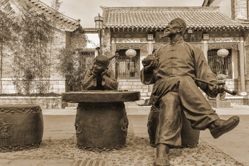 老青州 古城 街头雕塑