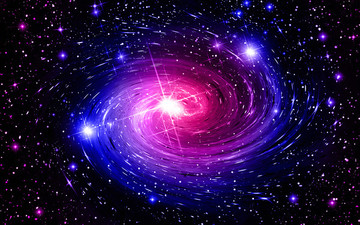 紫色星空 漩涡星系