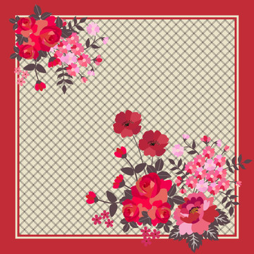 花卉丝巾