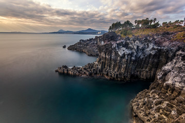 济州岛 柱状节理带