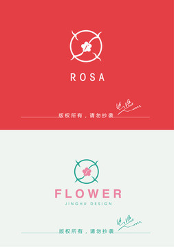 花店標志設計logo
