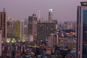 广州城市风光夜景