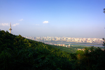 长沙岳麓山城市风光