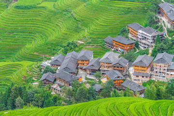 广西龙脊苗族山庄风景