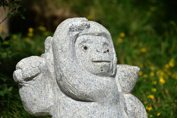 十二生肖雕塑 石猴