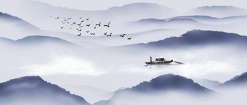 水墨遠山
