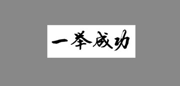 一舉成功
