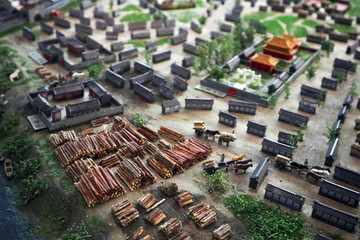 清末吉林城 雕塑 中国古建筑