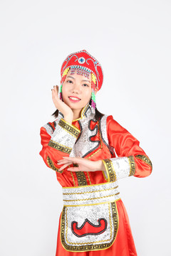 蒙古族服饰美女