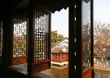 中式建筑木窗