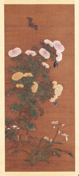 惲南田菊花草蟲(chóng)圖