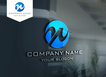 W字母大氣LOGO設(shè)計