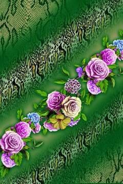 數(shù)碼印花女裝連衣裙花型