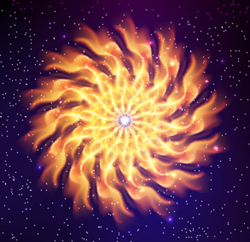 夢(mèng)幻火焰花朵吊頂背景