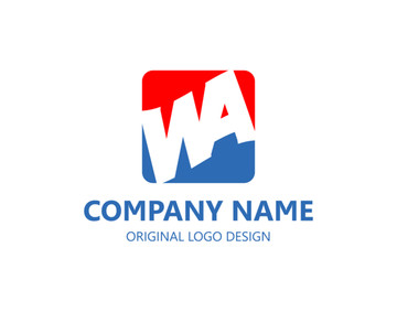 WA字母 LOGO設(shè)計