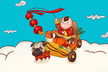 原創(chuàng)手繪春節(jié)素材