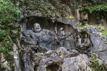 杭州灵隐寺佛像石刻