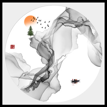 水墨烟云 意境水墨装饰画