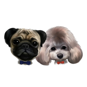 狗狗PSD Q版寵物狗 可愛狗