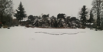 园林雪景 全景 瑞雪兆丰年