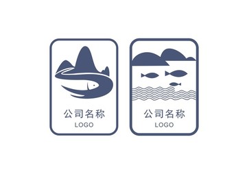 河鲜标志 河鲜LOGO 山水