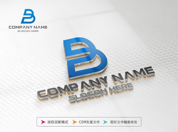 B字母 LOGO設(shè)計
