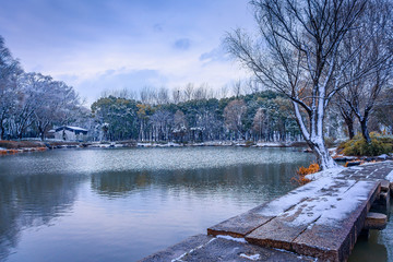 江南园林雪景