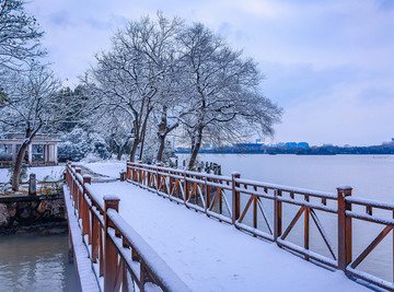 江南园林雪景