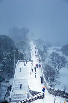 明城墙唯美雪景