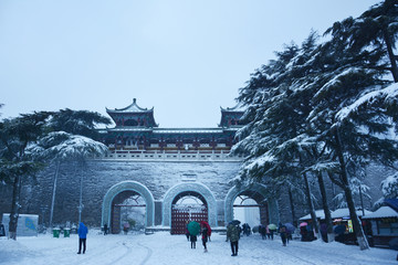 玄武门雪景