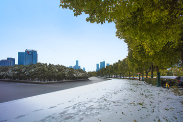 天鹅湖雪景 合肥