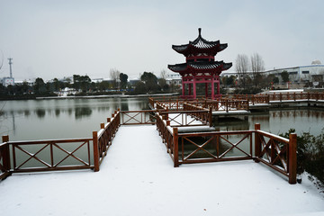 江南雪景