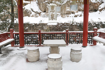 雪景 下棋亭