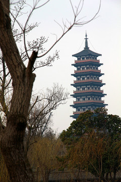 扬州 瘦西湖 大明寺塔