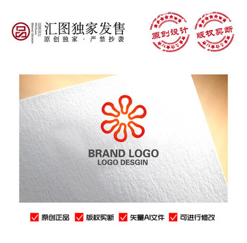 原创抽象灯光LOGO