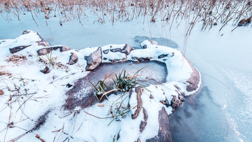 云龙湖风景区雪景