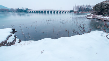 云龙湖风景区雪景