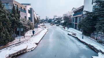 云龙湖风景区雪景