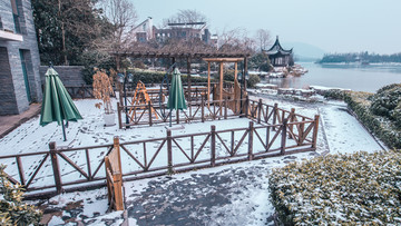 云龙湖风景区雪景