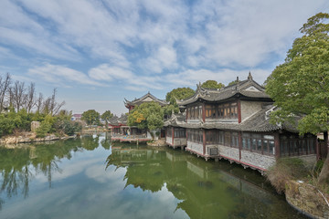 中式水景园林 古桥 高清大图