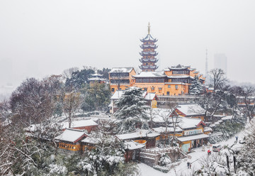 南京鸡鸣寺雪景