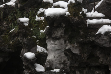 白雪假山