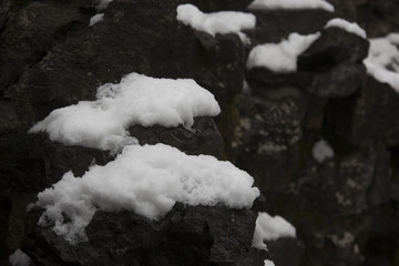 白雪假山