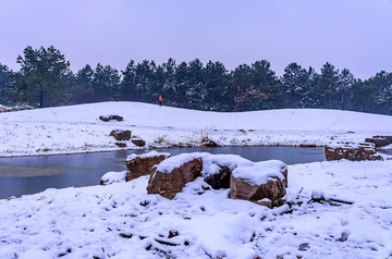 江南园林雪景