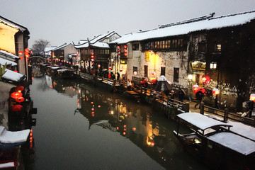 山塘古镇雪景